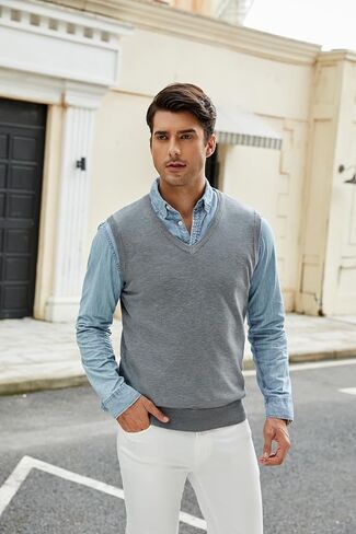 رجال السترة سترة سترة مزج صوف مزج سترات سترة سحرة بلا أكمام in Kuwait