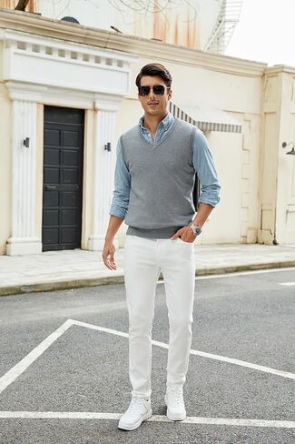 رجال السترة سترة سترة مزج صوف مزج سترات سترة سحرة بلا أكمام in Kuwait