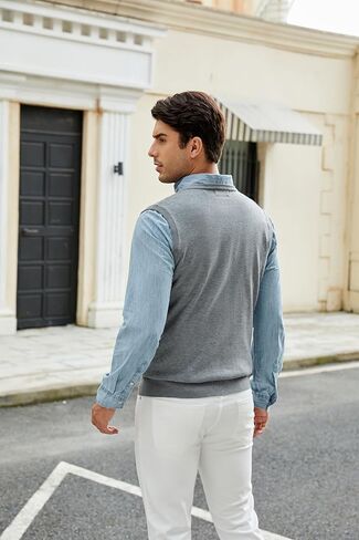 رجال السترة سترة سترة مزج صوف مزج سترات سترة سحرة بلا أكمام in Kuwait