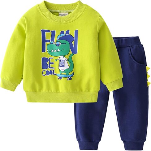 Toddler Boys Clothes Sets Kids Printed Sweatshirt and Pants Set Spring Fall Outfits in Saudi Arabia
