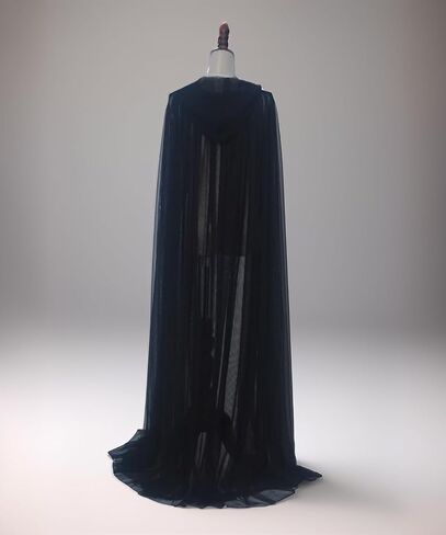 Tulle Cape مقنعين كامل الطول الكامل Cape Ghost Bride Costume Cloak 59 Inch in Kuwait