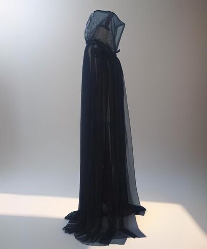 Tulle Cape مقنعين كامل الطول الكامل Cape Ghost Bride Costume Cloak 59 Inch in Kuwait