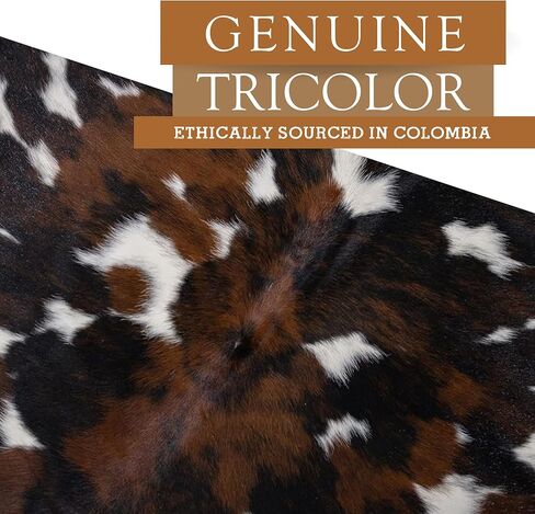 Sunshine Cowhides 100% Genuine Dark Brindle Cowhide Rug - Modern Style Animal Skin Rug & Floor Carpet for Living Room, Bedroom, Kitchen & More - Large (6x6-7ft) in Saudi Arabia