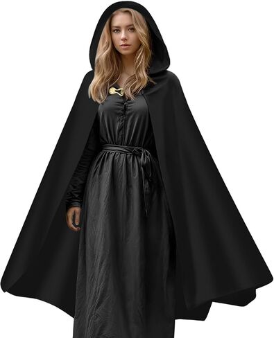 Renaissance Hooded Cloak for Women Men, Gothic Medieval Vintage Cape Halloween Cosplay Costume in Kuwait
