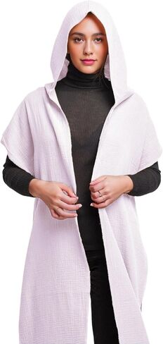 Multifunction Hooded Shawl Lightweight Breathable Cloak for Dune Cosplay, LARP, Halloween, Daily Wear Sun Protection Scarf in Kuwait