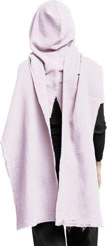 Multifunction Hooded Shawl Lightweight Breathable Cloak for Dune Cosplay, LARP, Halloween, Daily Wear Sun Protection Scarf in Kuwait