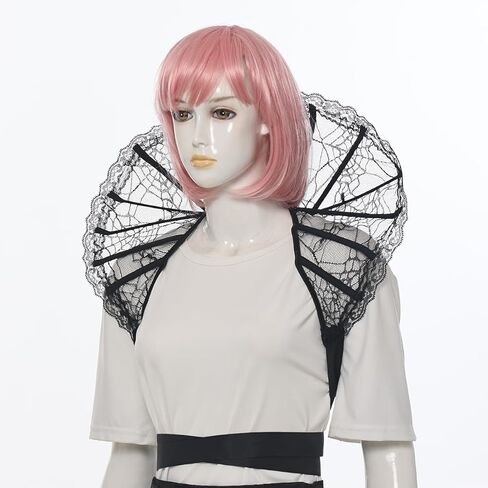 BLESSUME Gothic Lace Stand Up Collar Baroque Standing Queen Collar Victorian Halloween Vampire Costume Collar in Kuwait