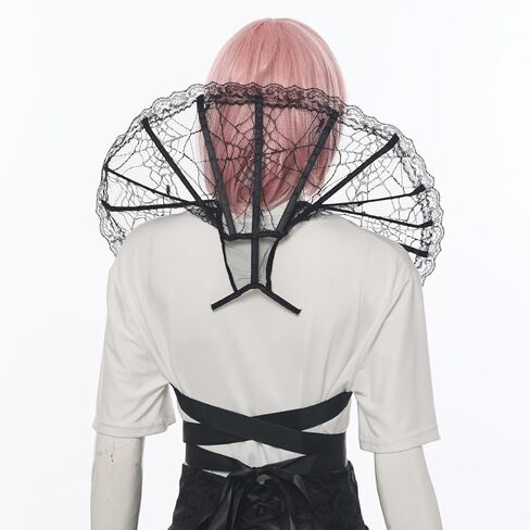 BLESSUME Gothic Lace Stand Up Collar Baroque Standing Queen Collar Victorian Halloween Vampire Costume Collar in Kuwait
