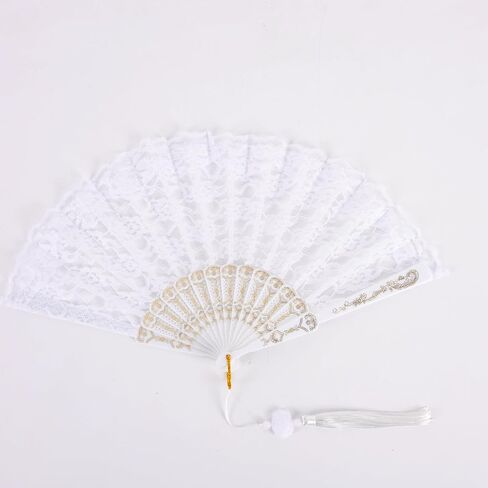 Embroidered Flower Bridal Hand Fan for Festival Craft Wedding, Dancing, Decoration Party Favors ﻿ in Saudi Arabia
