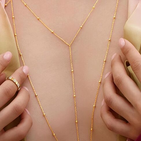 14K Gold Sexy Body Chains for Women, Waist Chain Beach Jewelry, Chain Belts for Women Fashion Summer Body Jewelry in Saudi Arabia