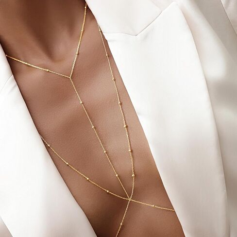 14K Gold Sexy Body Chains for Women, Waist Chain Beach Jewelry, Chain Belts for Women Fashion Summer Body Jewelry in Saudi Arabia