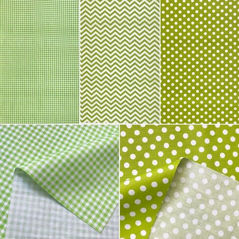 Quilting Fabric Misscrafts 8pcs 100% Cotton Craft Fabric Bundle Squares Fat Quarters 18" x 22" Multicolored for Patchwork DIY Sewing Scrapbooking Green Plant in Kuwait