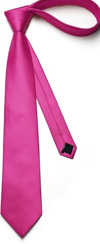 Enlision Mens Ties Solid Color Satin Necktie Ties for men Handkerchief Cufflinks Pocket Squares for Wedding in Kuwait