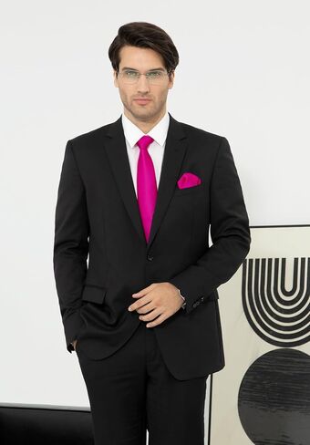 Enlision Mens Ties Solid Color Satin Necktie Ties for men Handkerchief Cufflinks Pocket Squares for Wedding in Kuwait