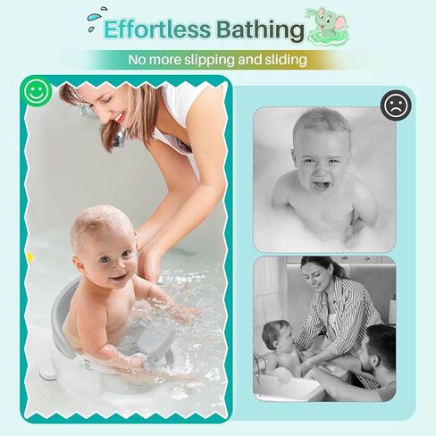 مقعد حمام بيبي في إينايا لمدة 6-24 شهرًا ، وكرسي حوض غير قابل للانزلاق ، وآمن ومريح للرضع ، والتصميم المفتوح-دعم وقت الحمام الأساسي (الأزرق) in Kuwait