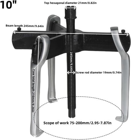 2 Jaw 3 Jaw Gear Puller, Heavy Duty Pulley Puller,Car Accessories Gear Bearing Flywheel Pulley Removal Tool,Gear Removal Tool Gear Puller (4inch) in Kuwait