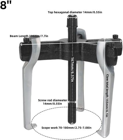2 Jaw 3 Fele Gear Puller ، مجتذب بكرة ثقيلة ، إكسسوارات السيارات تحمل أداة إزالة بكرة الحلقات ، ترس الأدوات (4INCH) in Kuwait