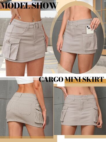 تنورة شحن الدنيم ميني ميني انخفاض زر الخصر in Kuwait