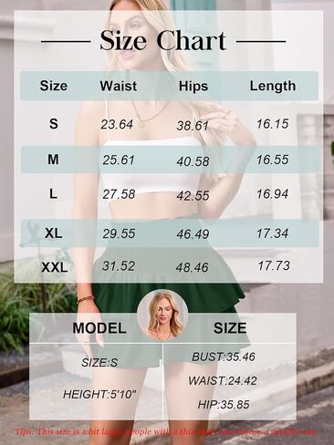 ANRILITA Mini Skirts for Women High Waist Ruffle Cute Flowy Skirt Casual Layered Skort with Shorts in Saudi Arabia