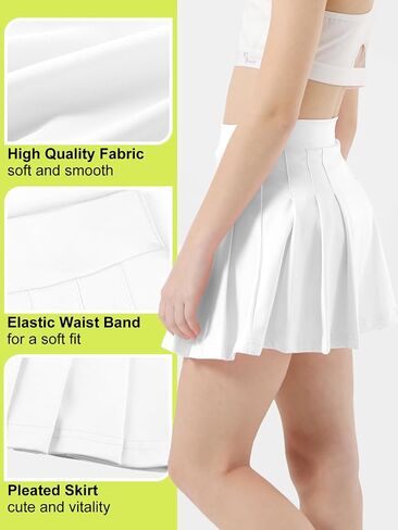 Girls Tennis Skirt Kids Pleated Tennis Skirt with Shorts Pockets Toddler Athletic Golf Skort 4-15 Years in Saudi Arabia