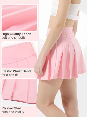 Girls Tennis Skirt Kids Pleated Tennis Skirt with Shorts Pockets Toddler Athletic Golf Skort 4-15 Years in Saudi Arabia