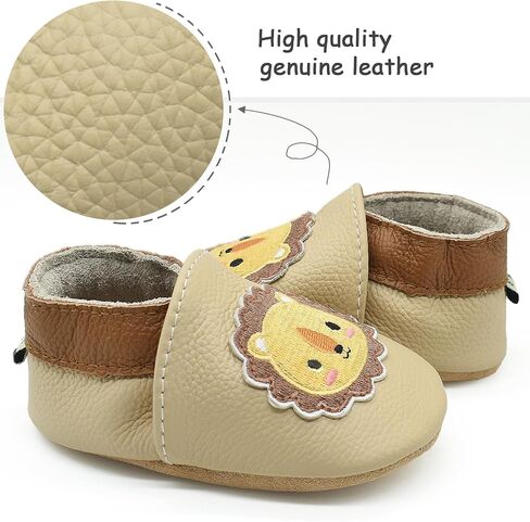 Owlowla Baby Soft Sole Leather Crib Shoes Infant Toddler Pre-Walker Shoes Boy Girl … in Saudi Arabia