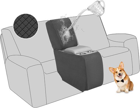 ALIECOM Waterproof Reclining Sectional Couch Covers for Reclining Sectional Stretch L Shaped Recliner Sofa Cover Washable Pet Dog Corner Sofa Slipcovers Protector (5 Seat and 1 Console, Dark Brown) in Kuwait