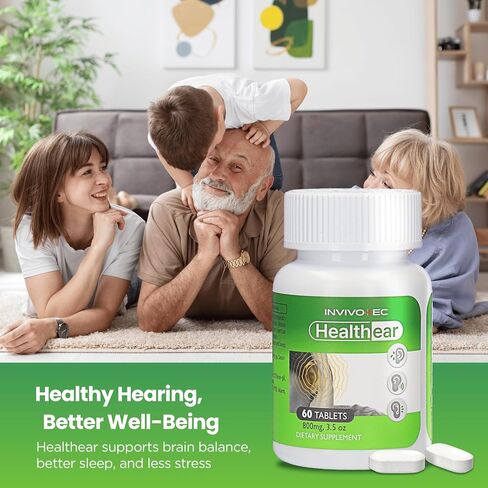 Healthear – Bioflavonoid Tinnitus Relief Supplement from Korea, – U.S. Patented Formula for Ear Health, Reduces Ringing & Buzzing, Improves Hearing Clarity (60 Capsules) in Saudi Arabia