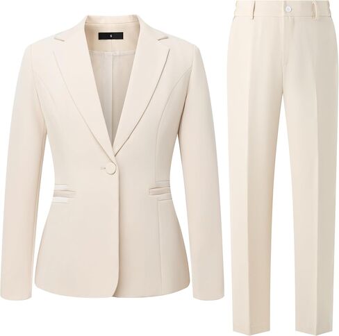 Women's 2 Piece Suit One Button Dressy Blazer Pants Suit Set Business Casual Outfits in Saudi Arabia
