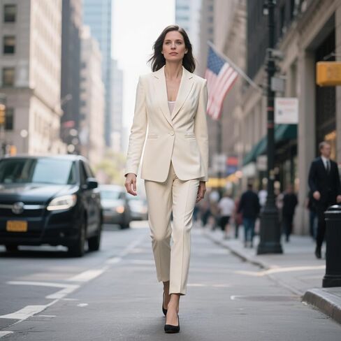 Women's 2 Piece Suit One Button Dressy Blazer Pants Suit Set Business Casual Outfits in Saudi Arabia