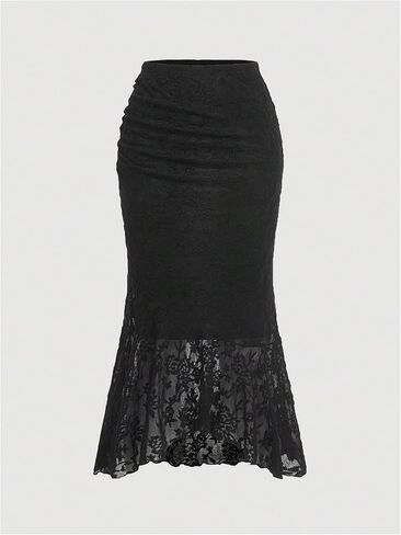 SOLY HUX Women's Floral Lace Skirt Set 2 Piece Sleeveless Top and Bodycon Fishtail Skirts Summer Coquette Outfits in Kuwait