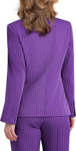Women's 3 Piece Striped Suit One Button Slim Fit Business Work Professional Blazer Jacket Vest Pants Set in Saudi Arabia