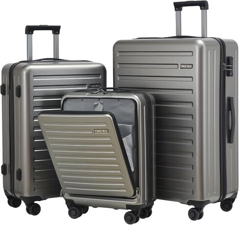 3pcs (20/24/28) مجموعة الأمتعة ، قفل TSA خفيف الوزن الخفيف فقط 20 "مع الجيب الأمامي ، 21.65*15.35*7.87" ناظر فوق المقصورة ، 24 "(26*17.7*10.2") و 28 "(19.68*11.81*29.92) in Kuwait