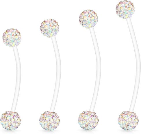 Hoeudjo Pregnancy Belly Rings Maternity Belly Button Rings Plastic Long Bar Navel Ring for Maternity Sport Pregnant Women Different Length 18/32/35/38mm in Saudi Arabia