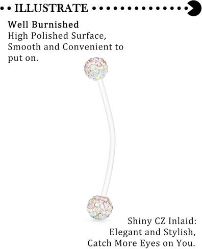 Hoeudjo Pregnancy Belly Rings Maternity Belly Button Rings Plastic Long Bar Navel Ring for Maternity Sport Pregnant Women Different Length 18/32/35/38mm in Saudi Arabia