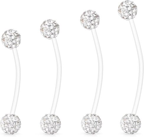 Hoeudjo Pregnancy Belly Rings Maternity Belly Button Rings Plastic Long Bar Navel Ring for Maternity Sport Pregnant Women Different Length 18/32/35/38mm in Saudi Arabia