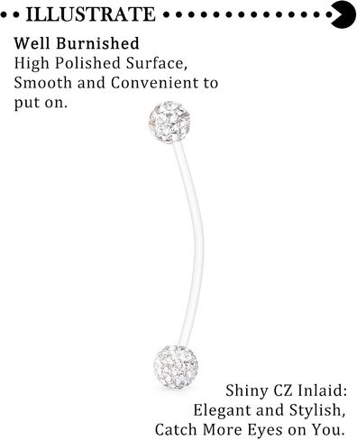 Hoeudjo Pregnancy Belly Rings Maternity Belly Button Rings Plastic Long Bar Navel Ring for Maternity Sport Pregnant Women Different Length 18/32/35/38mm in Saudi Arabia