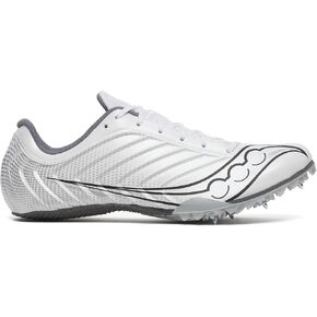 Saucony Men's Spitfire 5 Sneaker, White/Carbon, 5.5