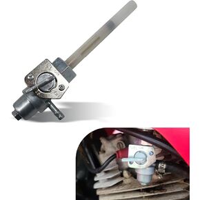 1 PC Honda Fuel Switch, Standard Replacement 16950-MM8-020 16950-MC9-830 16950-MA4-671, Alloy Fuel Tank Shut Off Valve, Compatible with Honda ATC250 ATC350 TRX200 TRX250 TRX300 (Silver)