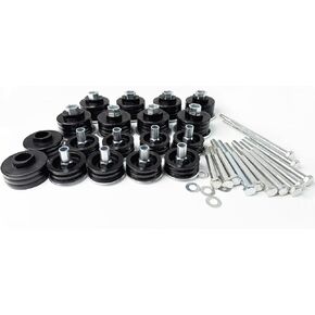 KF04058BK Cab Mounts Bushings for 1999-2007 F250 F350, Body Mount Bushing Kit, Cab Bushing Kit, Steel Sleeves & Hardware