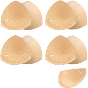 Waterproof Swimsuit Bra Pad Inserts 4 Pairs,Push up Sewn Padded Bathing Suit Insert for Swimsuits Sport Bikini