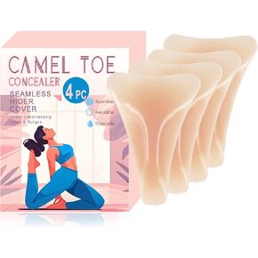 تغطية خفي Cameltoe سليفة قابلة لإعادة الاستخدام ، لا يوجد أي خادم سيليكون غير قابل لإدراج طبقة لزجة مضادة للأصابع الجمل ، واقي داخلي للسيليكون لللباس ، والملابس ، والسلاسة وغير المرئية (4 عبوات)