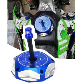 JFG RACING Dirt Bike Gas Cap Fuel Tank Cap With Vent Hose for KX250/250F/450/450F, KLX110/110L/140/140L/140G/450R, YZ85/125/250/250X/450F And More Dirt Pit Bike, GREEN