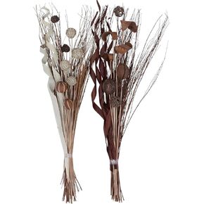 Deco 79 Dried Plant Foliage Home Decor Natural Foliage Natural Dried Foliage, set of 2 Foliage for Decoration 15" x 15" x 46", Brown
