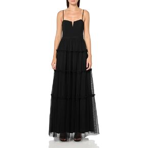 Adrianna Papell Women's Mesh Strapless Long Dress
