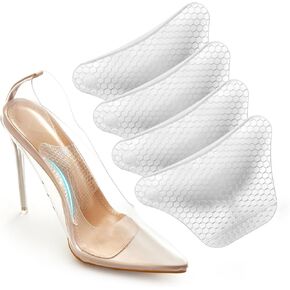Plantar Fasciitis Relief Arch Support Insert Soft Gel Arch Pad Adhesive Orthotic Shoe Insole for Flat Feet & High Arch Support Cushions for Flats Sandals Trim to Fit - 2 Pairs