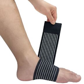 Elastic Arch Support Wrap for Plantar fasciitis, Foot Compression Bandage Brace, Flat Arch, High Arche, Fallen Arch, Heel Pain Relief