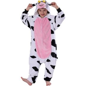 Unisex Kids Onesie Pajamas Halloween Cosplay Costumes One Piece Plush Sleepwear for Christmas
