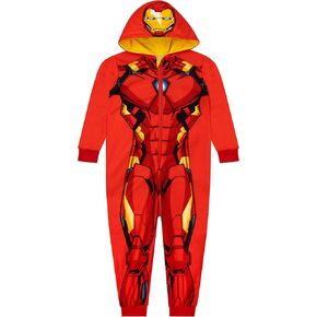 Marvel Iron Man Oneie | Avengers PJS للأطفال | الصوف الأولاد اينيسي | بيجاما الرجل الحديدي للأولاد