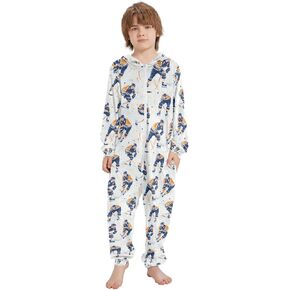 كرة كرة القدم Onesie Pajamas zip up One One Sleepwear Belesuits